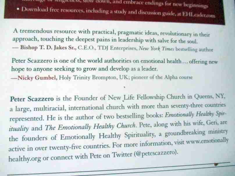 THE EMOTIONALLY HEALTHY LEADER - HOW TRANSFORMING YOUR INNER LIFE WILL ... - PETER SCAZZERO