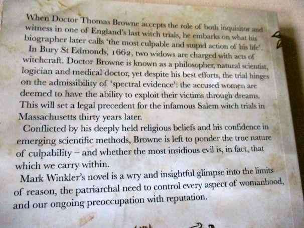 THE ERRORS OF DR BROWNE being a novel by MARK WINKLER in which is related the extraordinary and ...