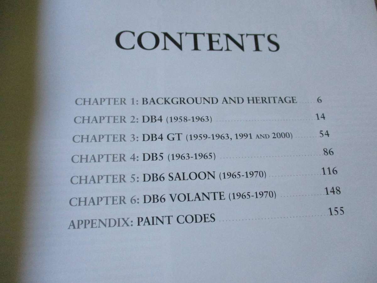 FACTORY - ORIGINAL ASTON MARTIN DB4 / 5 / 6 - THE ORIGINALITY GUIDE TO ALL MODELS - BY JAMES TAYLOR