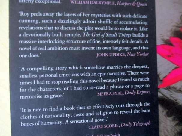 THE GOD OF SMALL THINGS - ARUNDHATI ROY