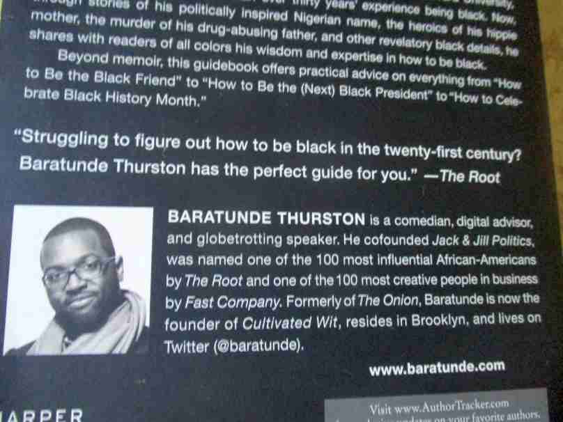 HOW TO BE BLACK - BARATUNDE THURSTON