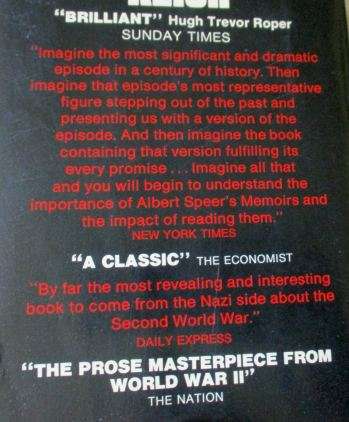 INSIDE THE THIRD REICH - ALBERT SPEER