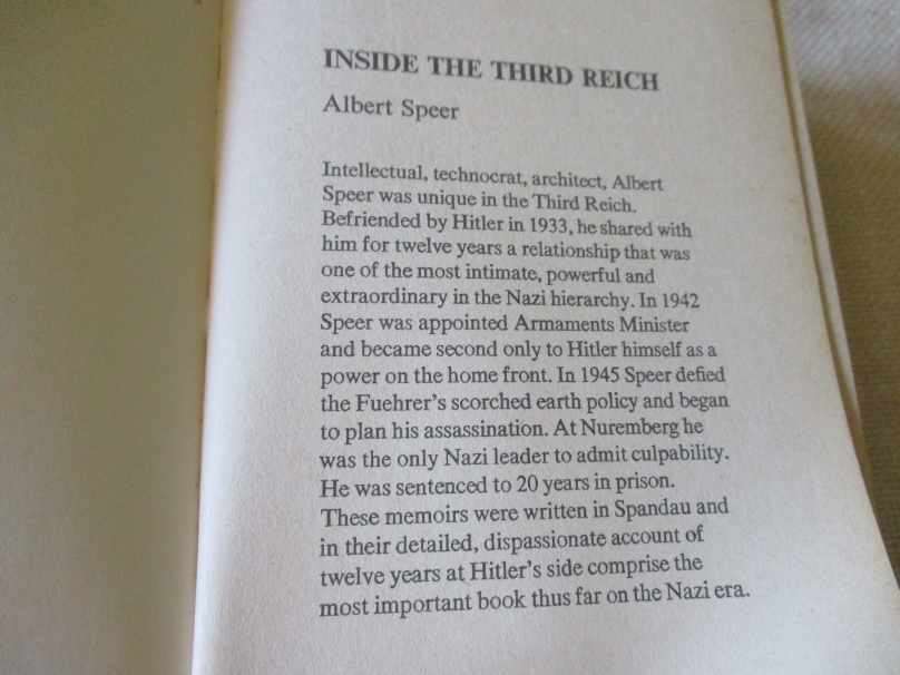 INSIDE THE THIRD REICH - ALBERT SPEER