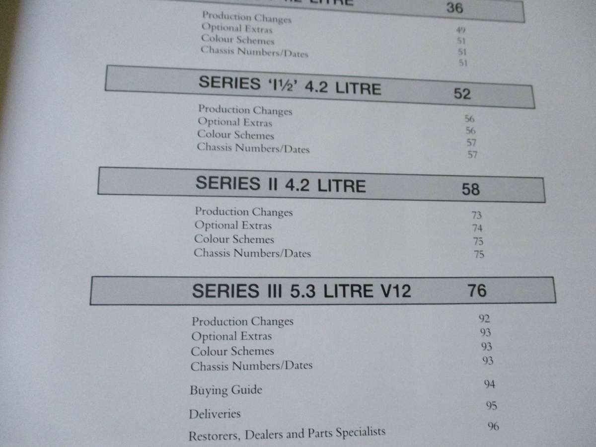 ORIGINAL JAGUAR E-TYPE - THE RESTORERS GUIDE TO 3.8, 4.2  AND  V12  BY PHILIP PORTER