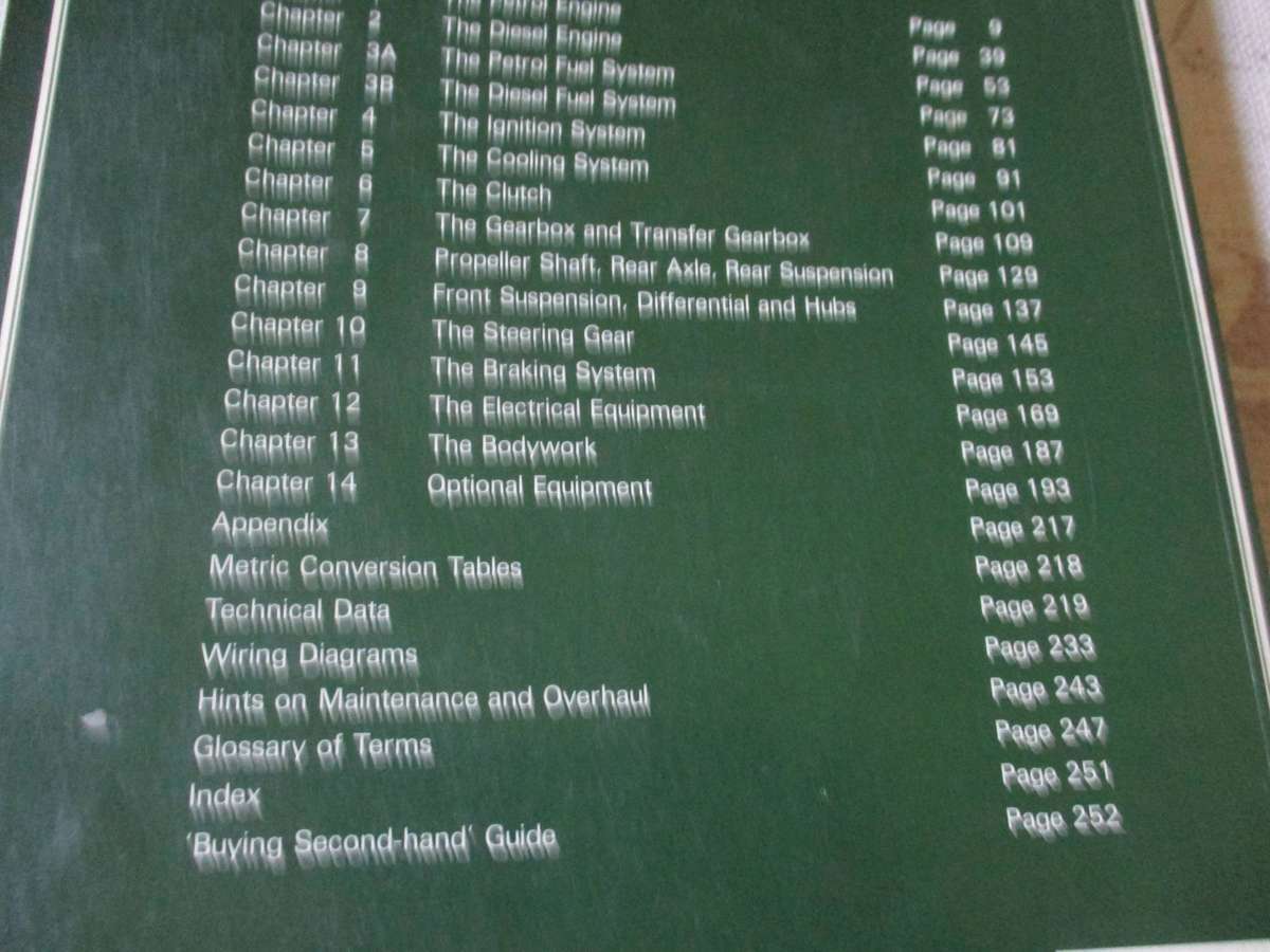 LAND ROVER 2 - 2A - 3 - 1959 - 1983 - OWNERS WORKSHOP MANUAL