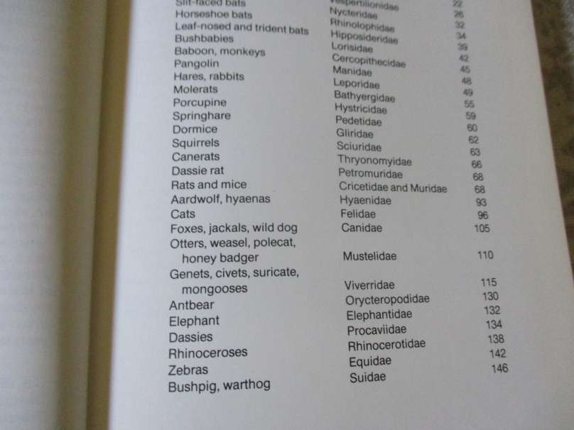 THE MAMMALS OF SOUTHERN AFRICA - A FIELD GUIDE - REAY H N SMITHERS