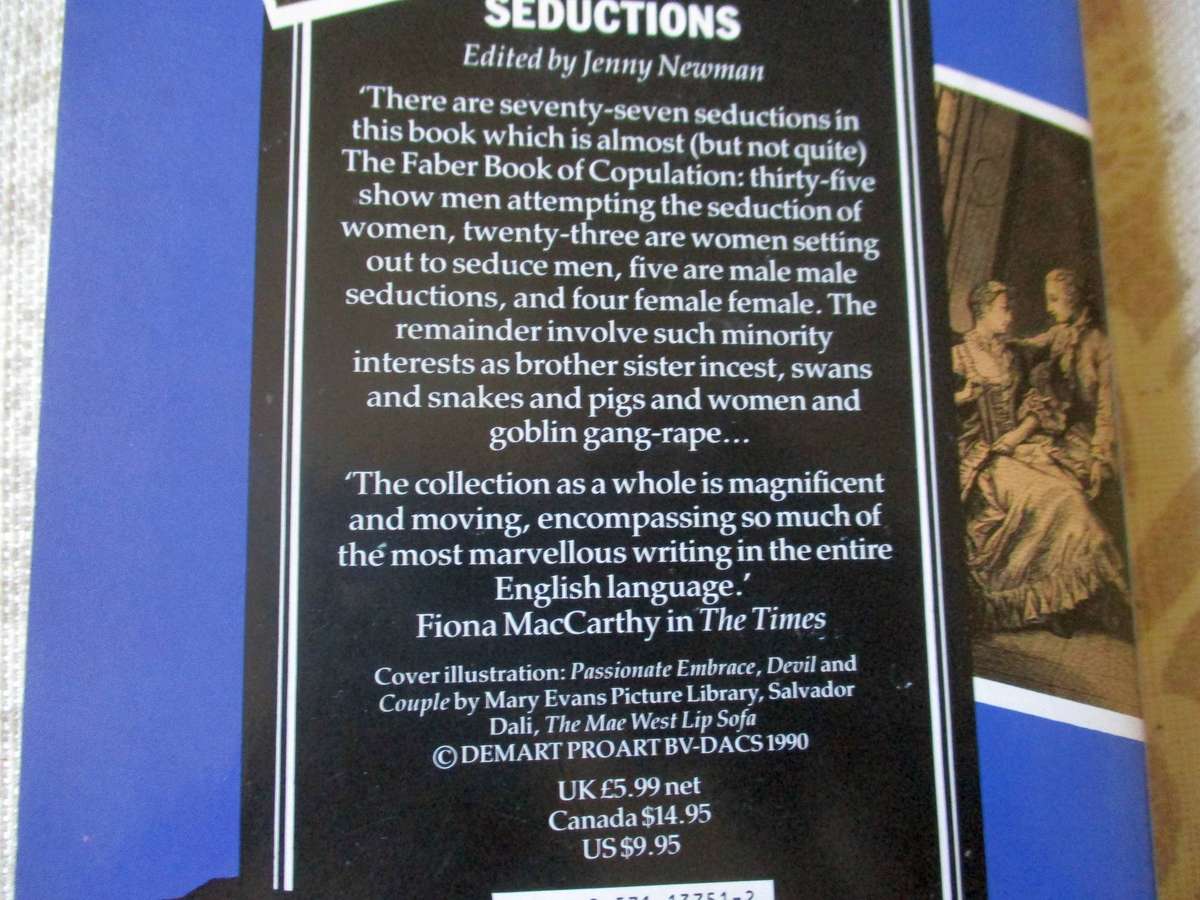 THE FABER BOOK OF SEDUCTIONS EDITED BY JENNY NEWMAN