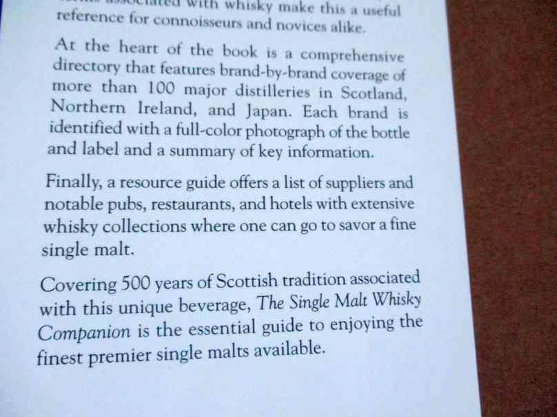 THE SINGLE MALT WHISKY COMPANION - A CONNOISEUR'S GUIDE - HELEN ARTHUR