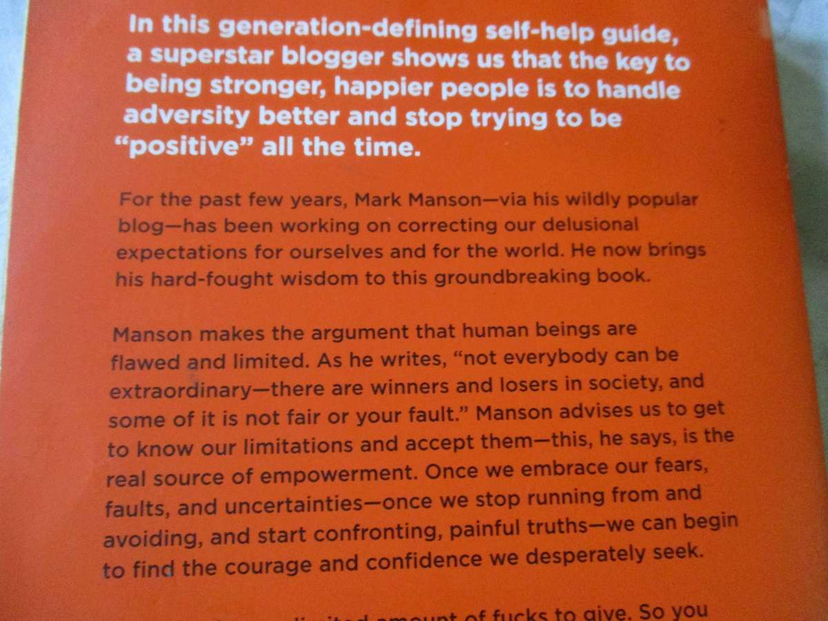 THE SUBTLE ART OF NOT GIVING A FCK - MARK MANSON