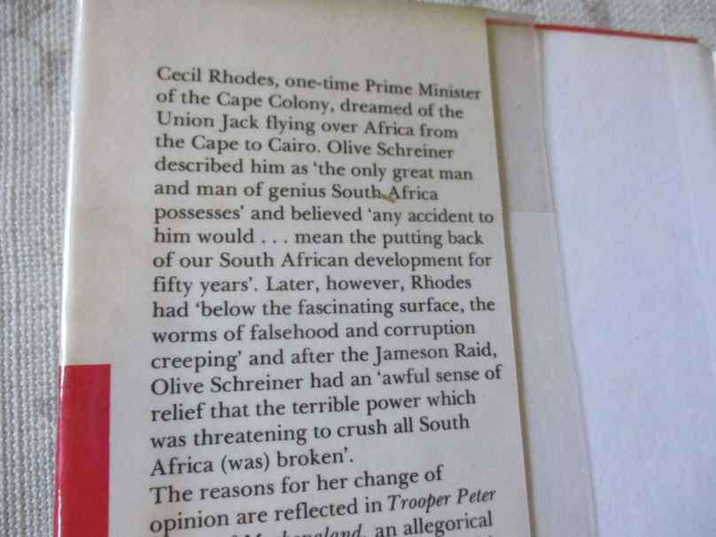 TROOPER PETER HALKET OF MASHONALAND - OLIVE SCHREINER