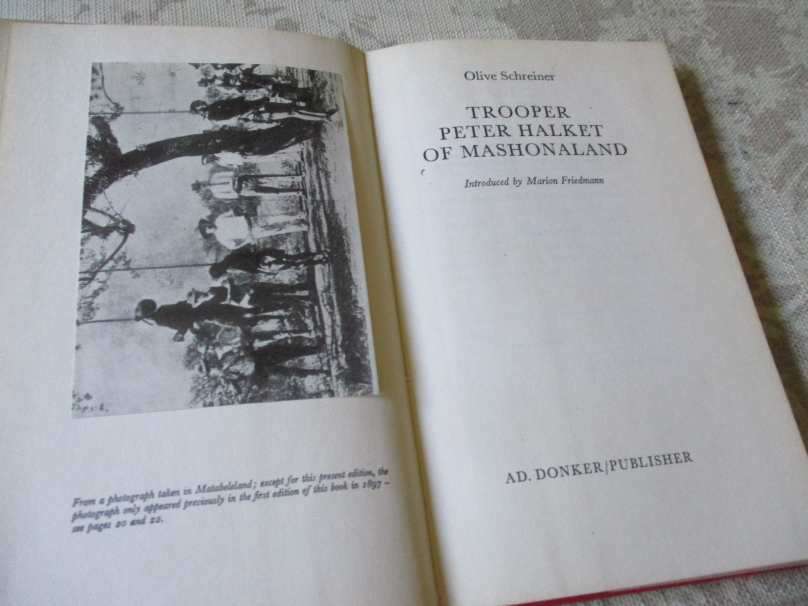 TROOPER PETER HALKET OF MASHONALAND - OLIVE SCHREINER