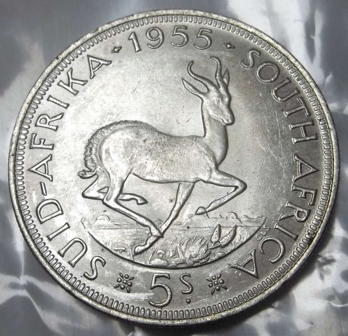 SA Union 5 Shillings 1955 - Great condition