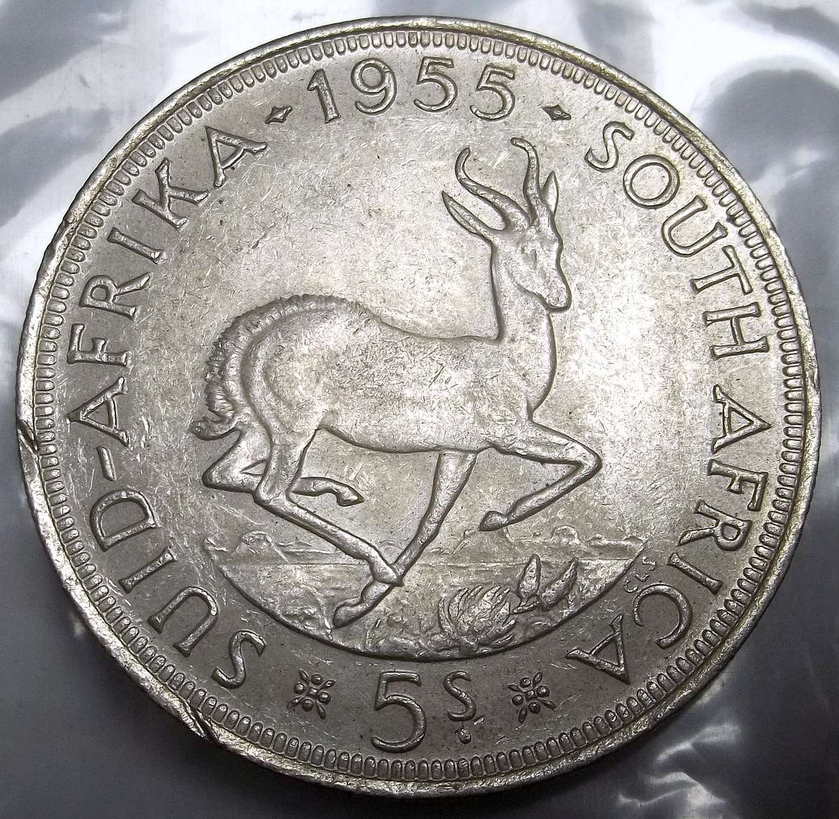 Union 5 Shillings 1955