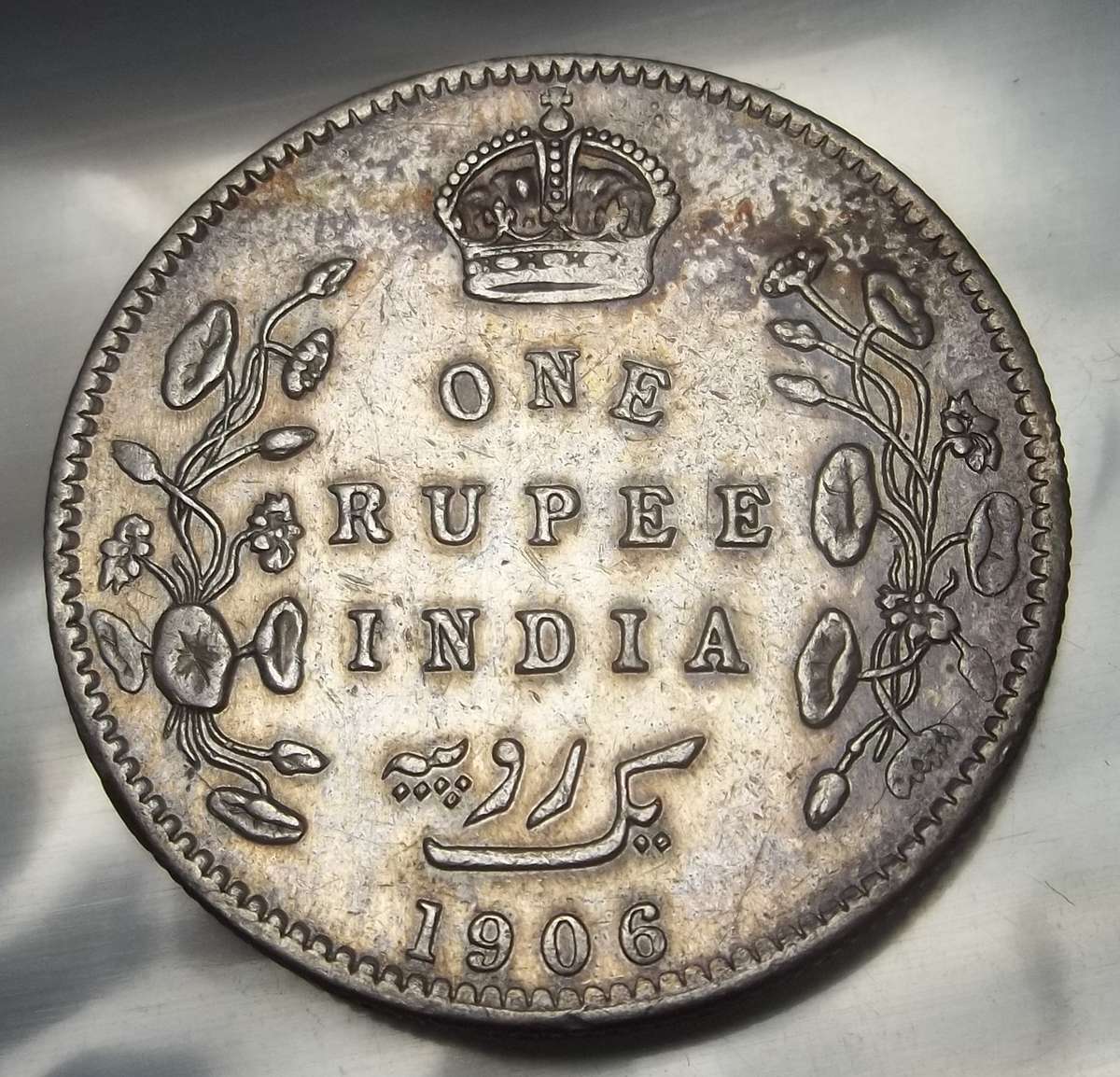 British India 1 Rupee 1906