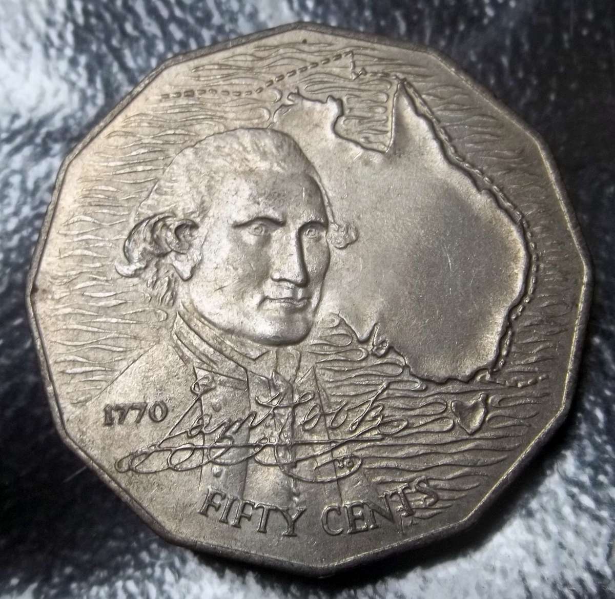 Australia 50 Cents 1970 - Bicentenary of Thomas Cook