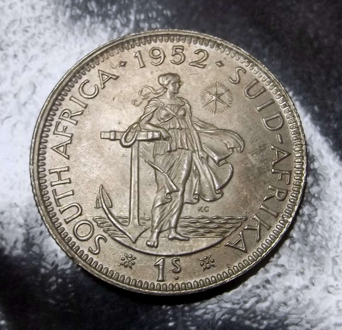 SA Union 1 Shilling 1952 - aUNC condition