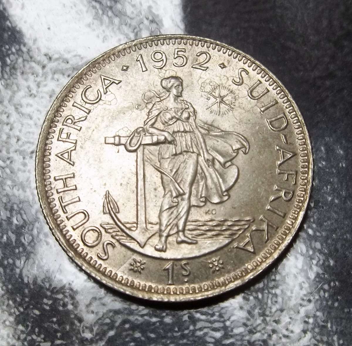 SA Union 1 Shilling 1952 - aUNC condition