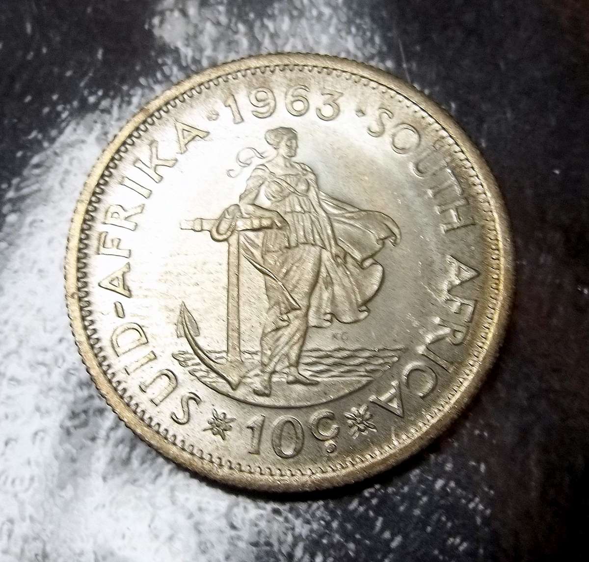RSA 10 Cents 1963 - aUNC condition