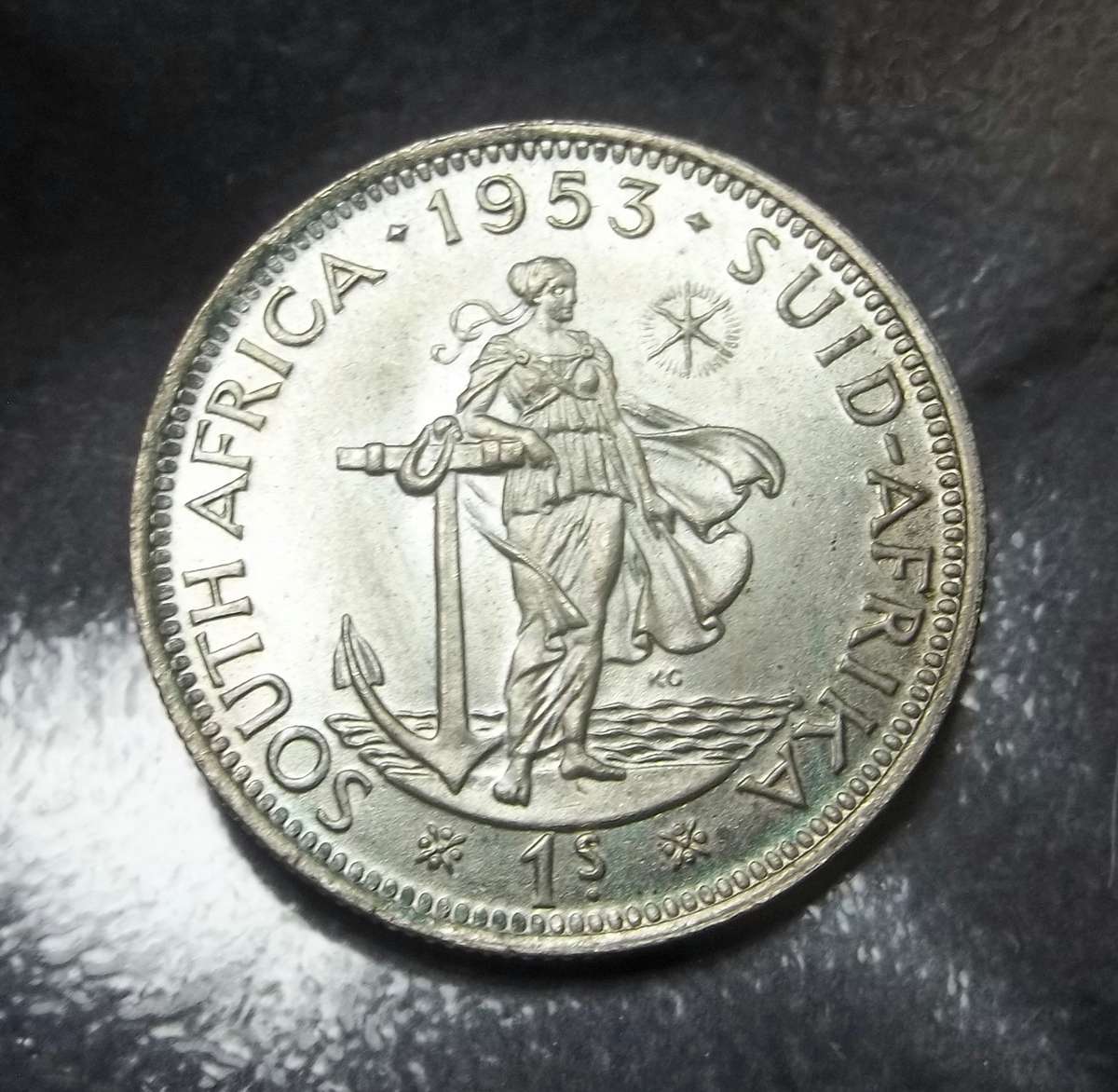 SA Union 1 Shilling 1953 - UNC condition