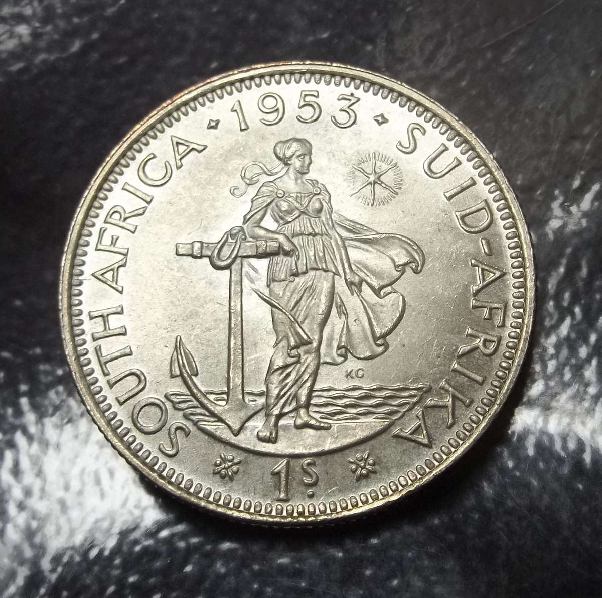 SA Union 1 Shilling 1953 - UNC condition