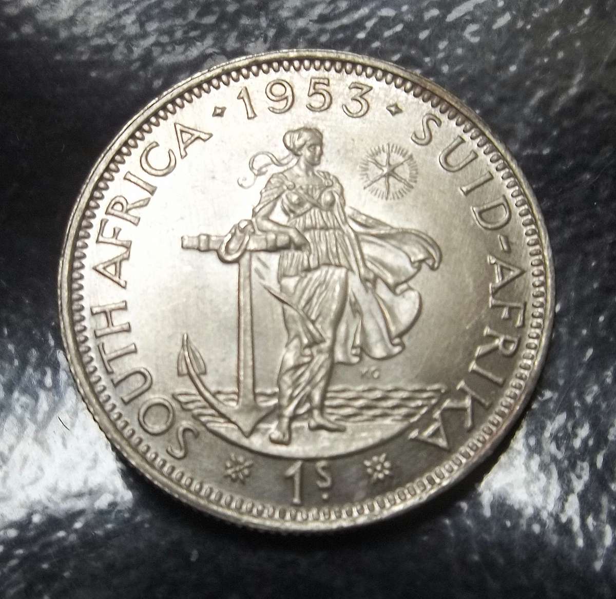 SA Union 1 Shilling 1953 - UNC condition