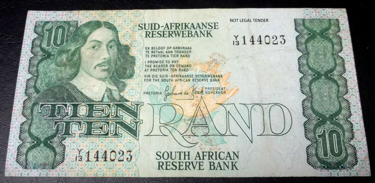 RSA 10 Rand 1982(G de Kock 2nd Issue) - Y13 Replacement
