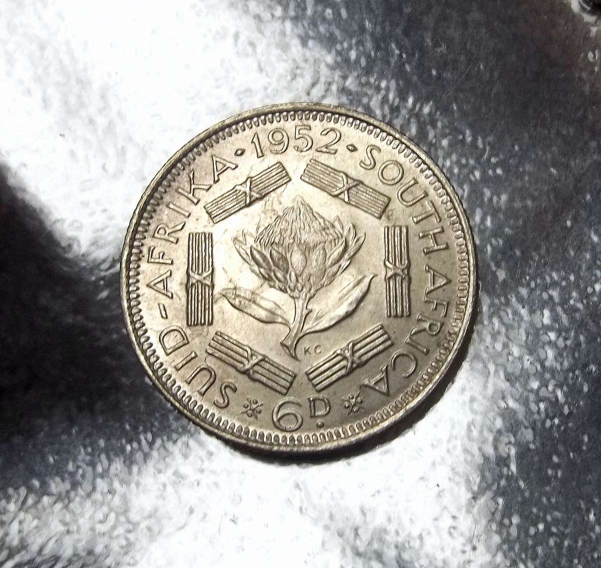 SA Union 6 pence 1952
