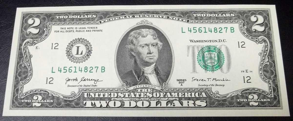 USA 2 Dollars 2017 UNC condition