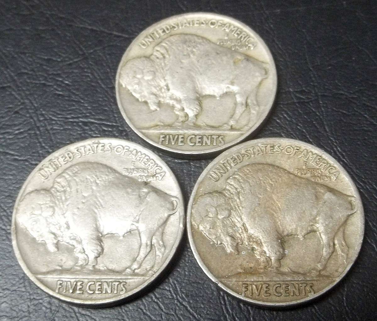 USA Buffalo Nickels 1927, 1935, 1936
