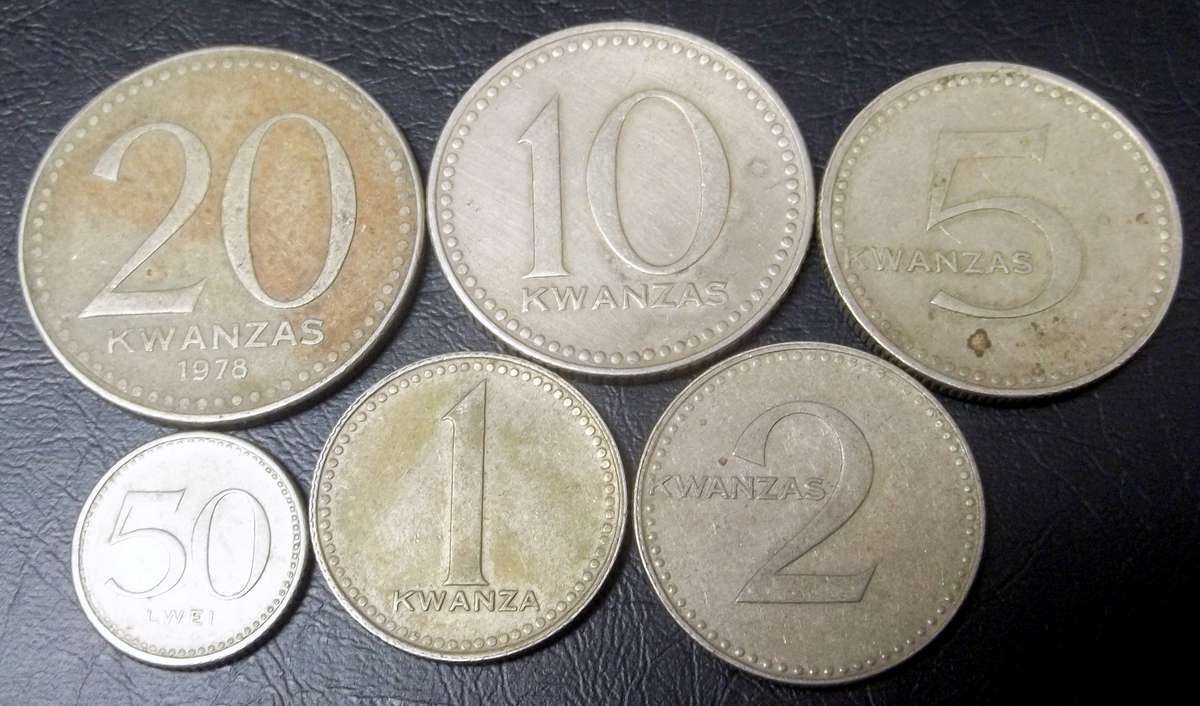 **R1 Auction**  Angola - Set of 6 coins from 1975 - Bid per coin