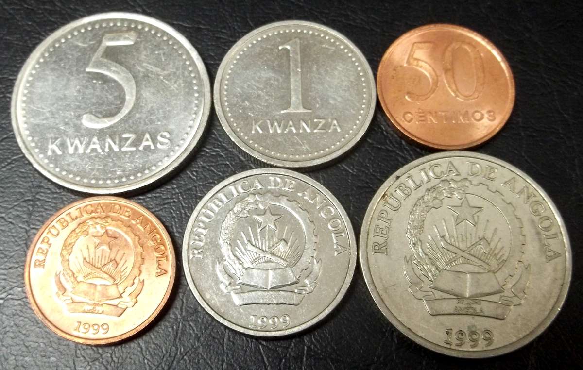 **R1 Auction**  Angola - Set of 6 coins from 1999 - Bid per coin