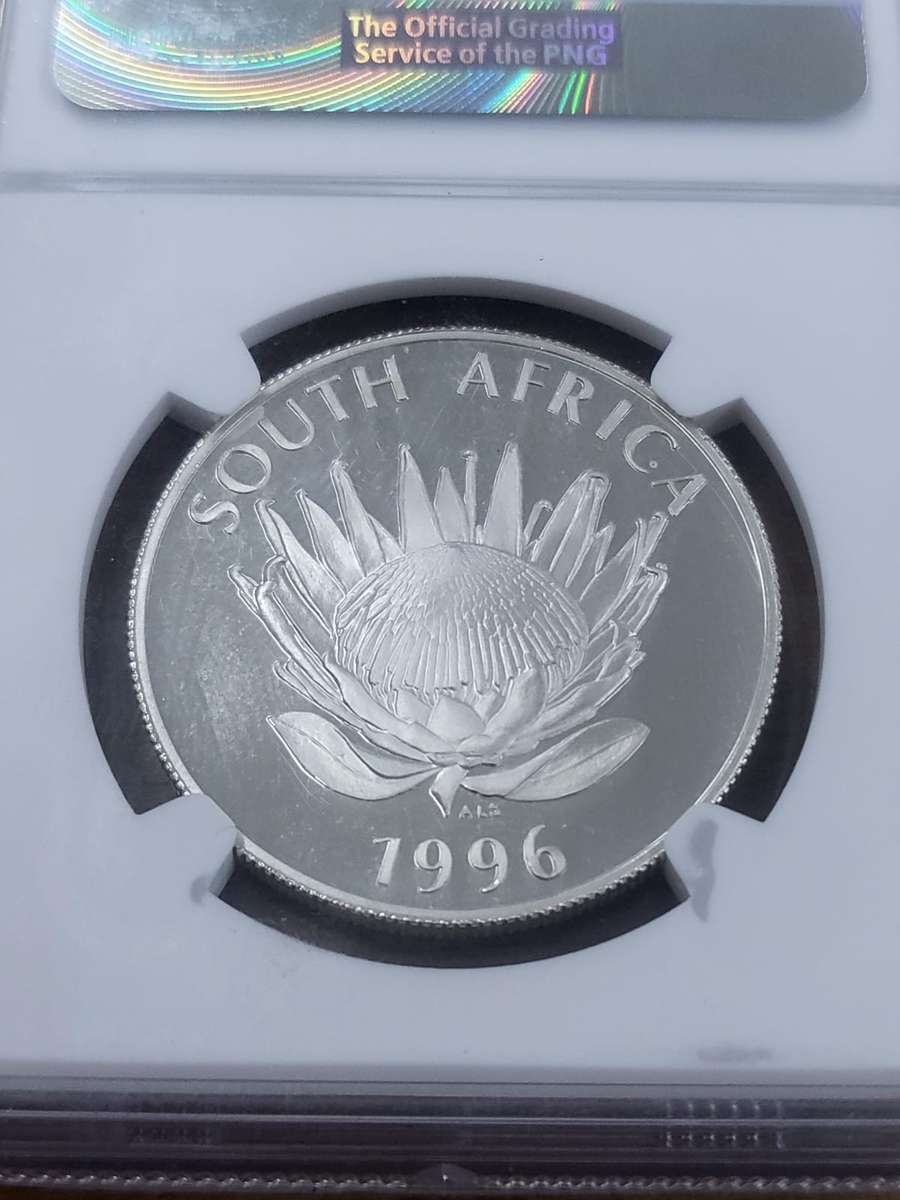 RSA 1996 Silver One Rand: Constitution - NGC PF70 Ultra Cameo: Top Pop - Low Mintage: 2931