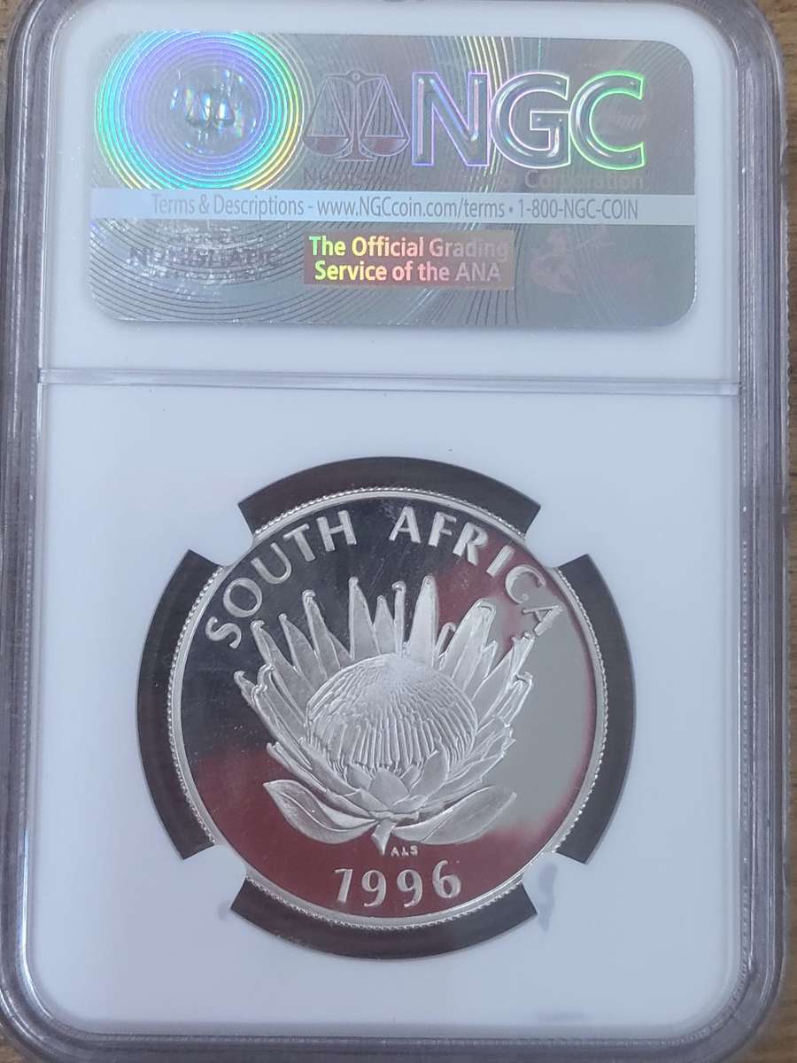 RSA 1996 Silver One Rand: Constitution - NGC PF70 Ultra Cameo: Top Pop - Low Mintage: 2931