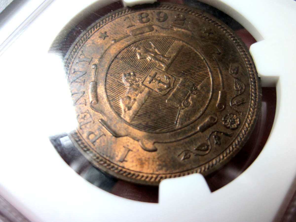 ZAR Penny 1892 - NGC MS63RB - Very Scarce in RB