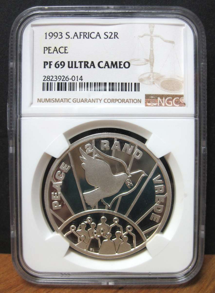 RSA 2 Rand 1993 - Peace - NGC PF69 Ultra Cameo