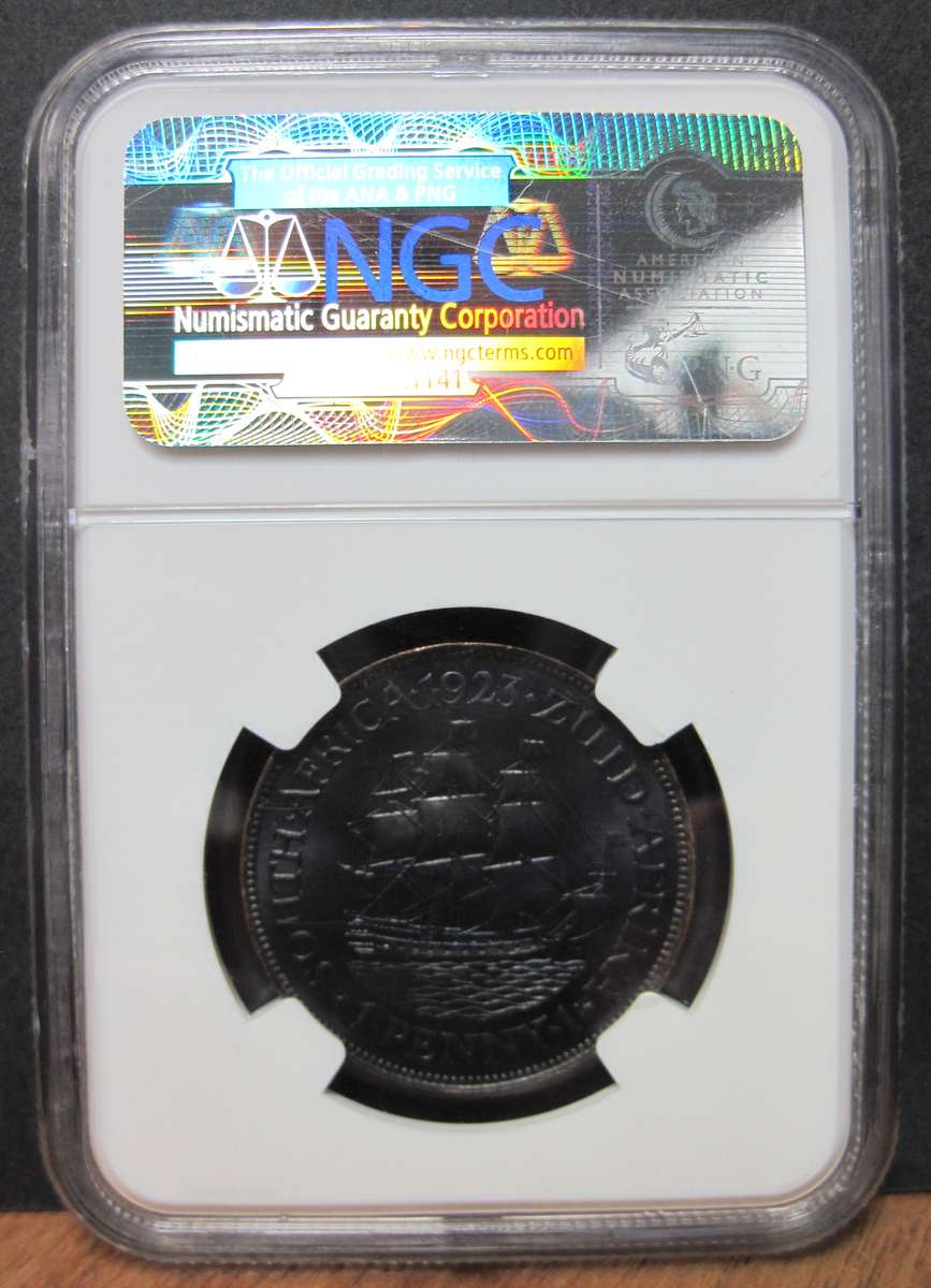 SA Union 1 Penny 1923 - NGC MS65BN