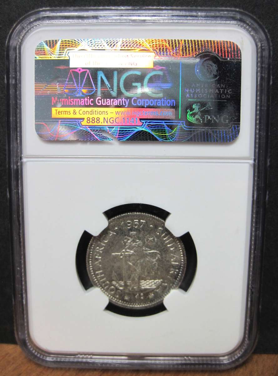 SA Union One Shilling 1957 - NGC PF66