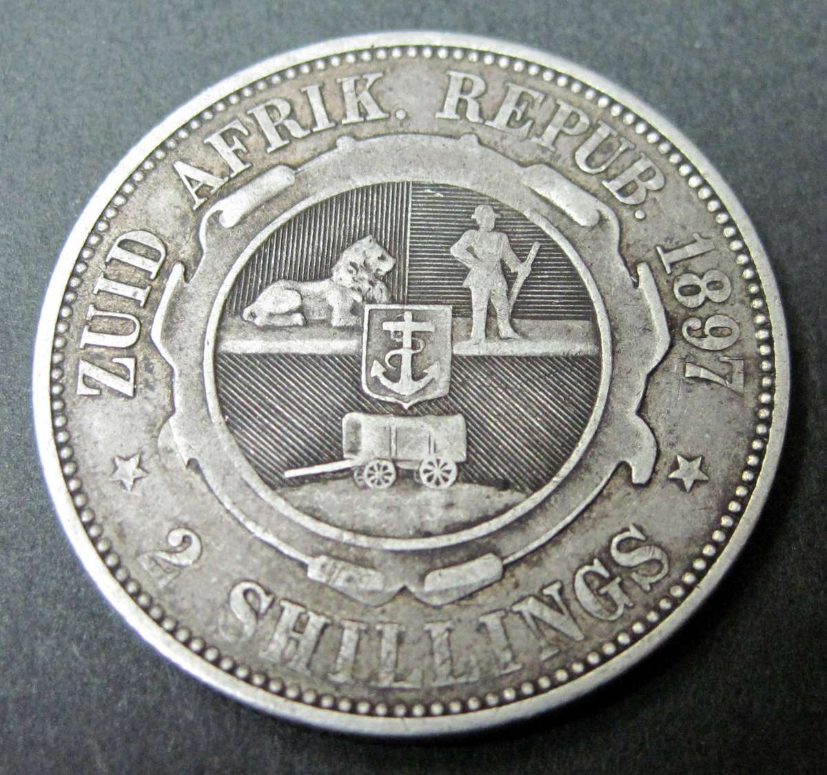 Boer War - Trench Art - ZAR 2 Shillings coin