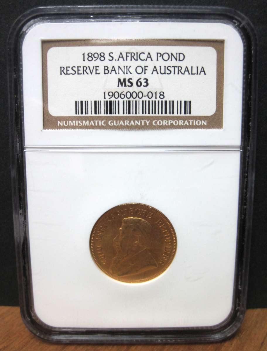 ZAR 1 Pond 1898 - NGC MS63