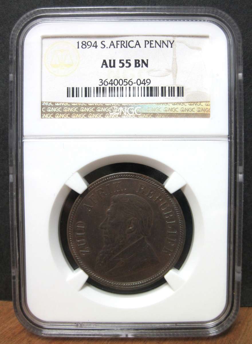 ZAR 1 Penny 1894 - NGC AU55BN