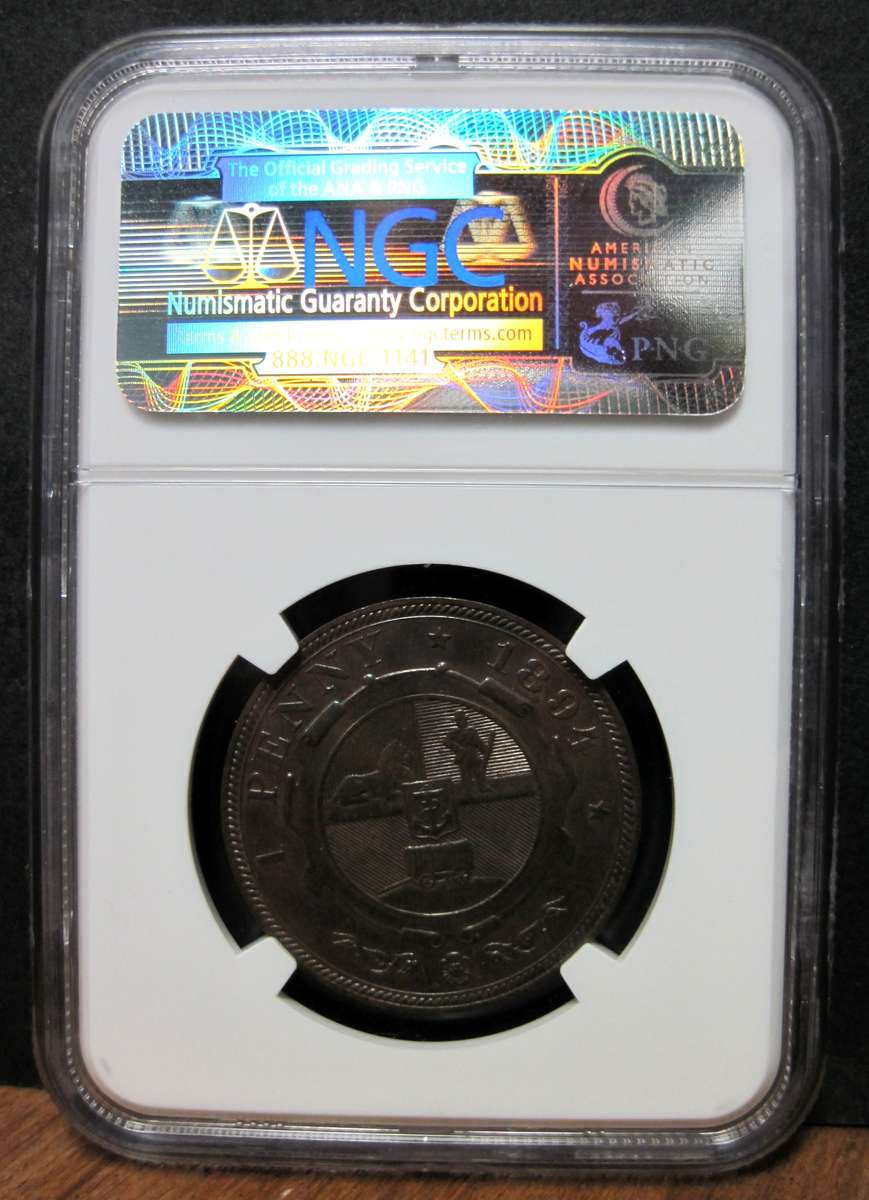 ZAR 1 Penny 1894 - NGC AU55BN