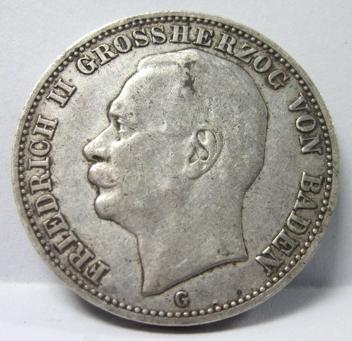 German States - Baden 3 Mark 1910