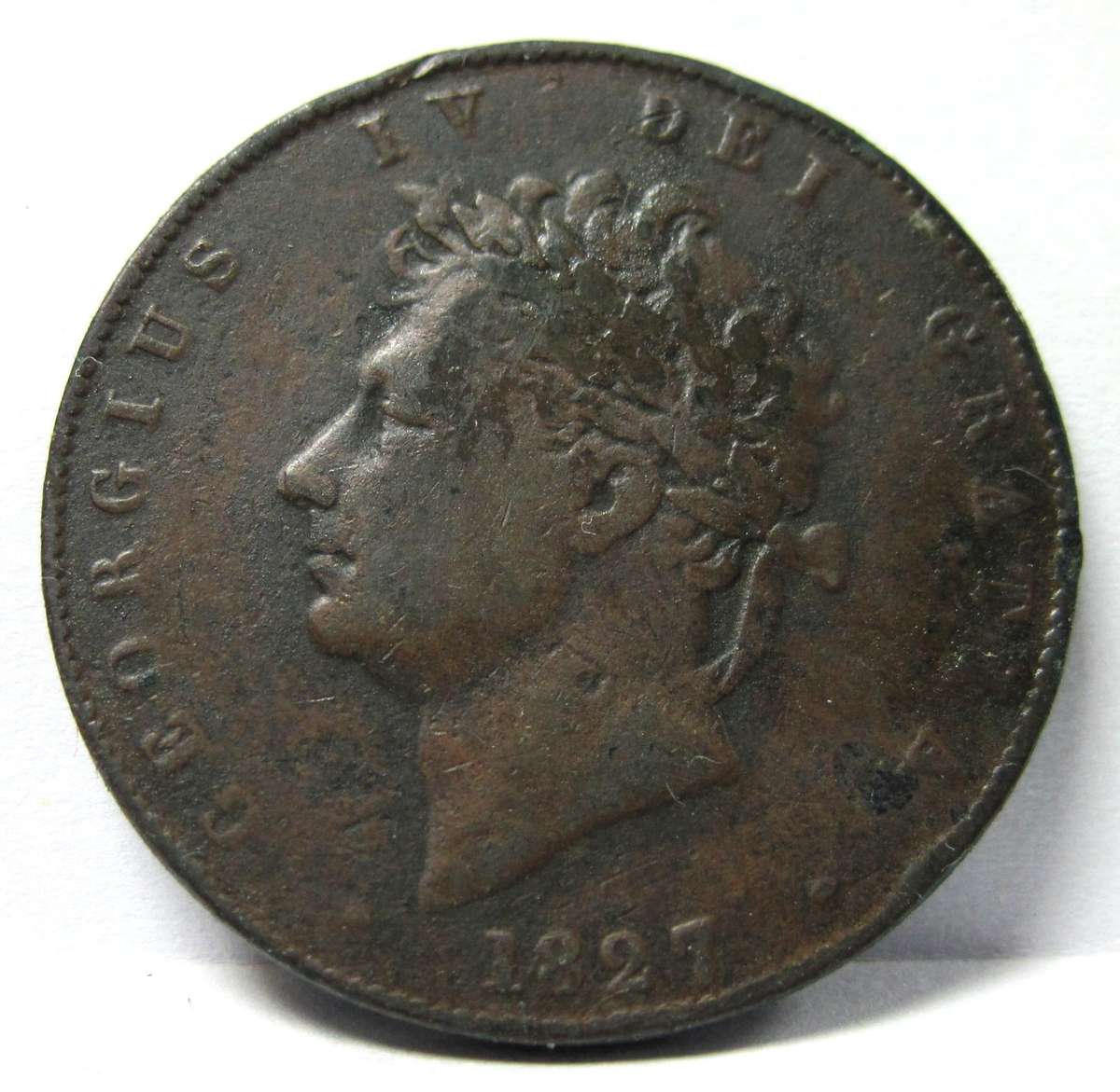 *R1 Auction* UK 1/2 Penny 1827