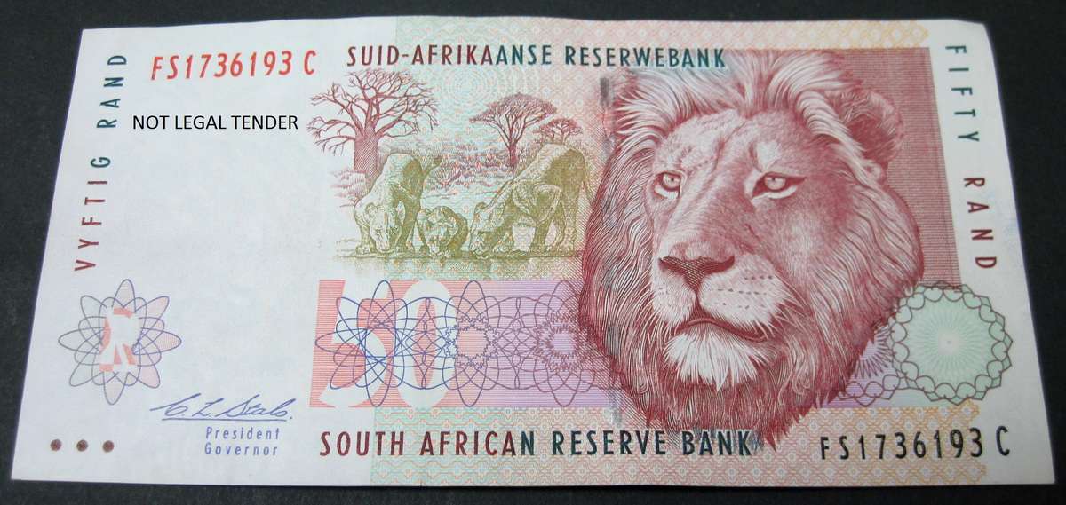 RSA 50 Rand mid 1990's(C Stals 2nd Issue) - VF to VF+ condition - more than one available