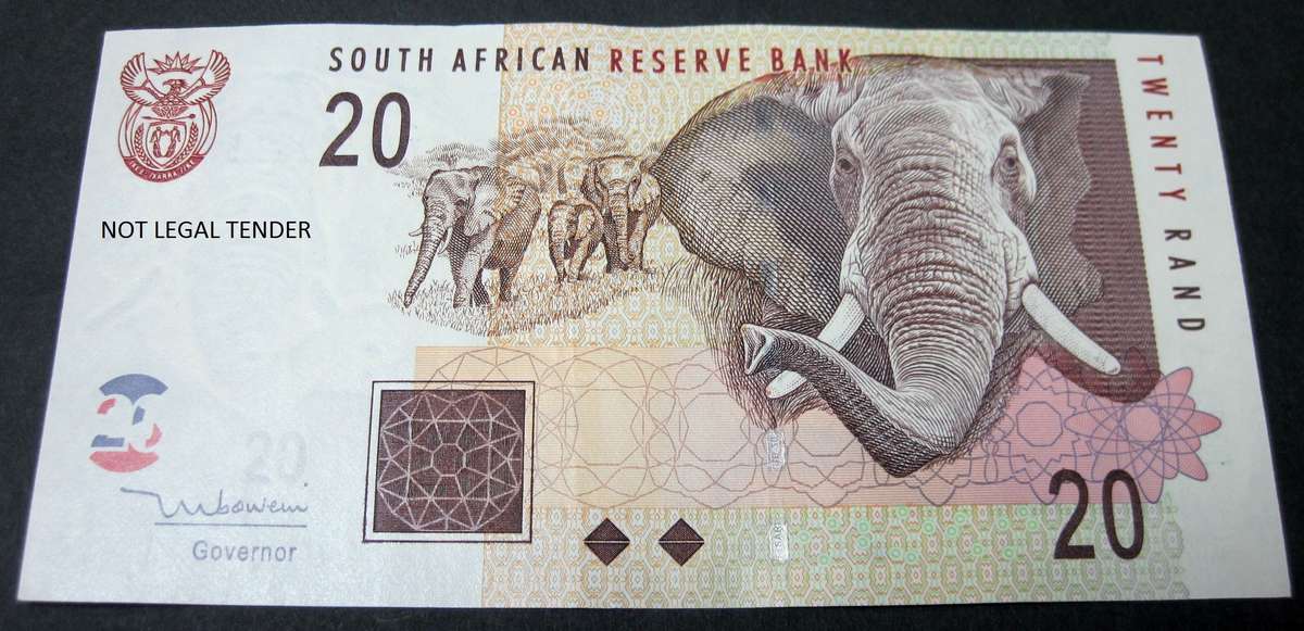 RSA 20 Rand late 2000's (Mboweni 2nd issue) - VF to EF condition - more then one available