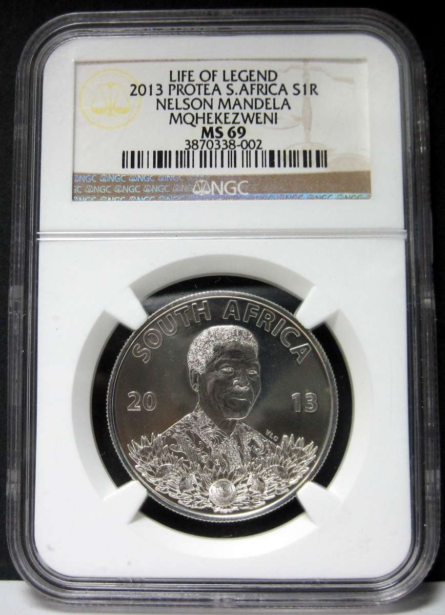 RSA 1 Rand 2013 - Mandela - NGC MS69