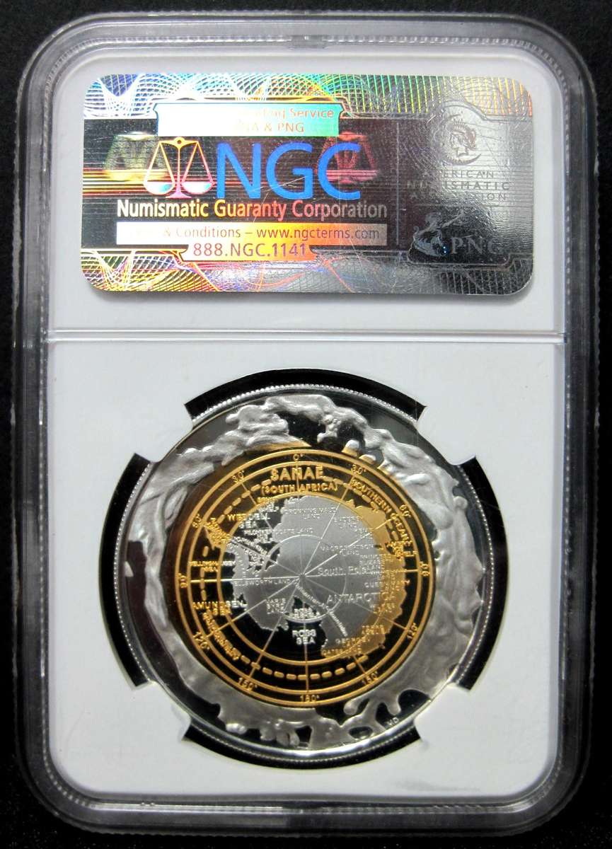 2011 Centenary of the Discovery of the South Pole medallion - 1/4oz 24ct Gold - NGC PF70