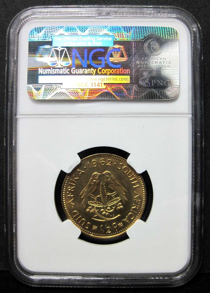 RSA 1/2 Cent 1962 - NGC PF67 - 1 of 9, only one better