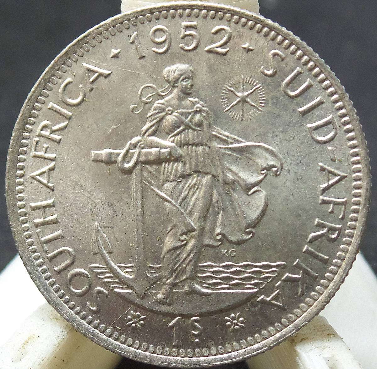 SA Union 1 Shilling 1952 - aUNC condition