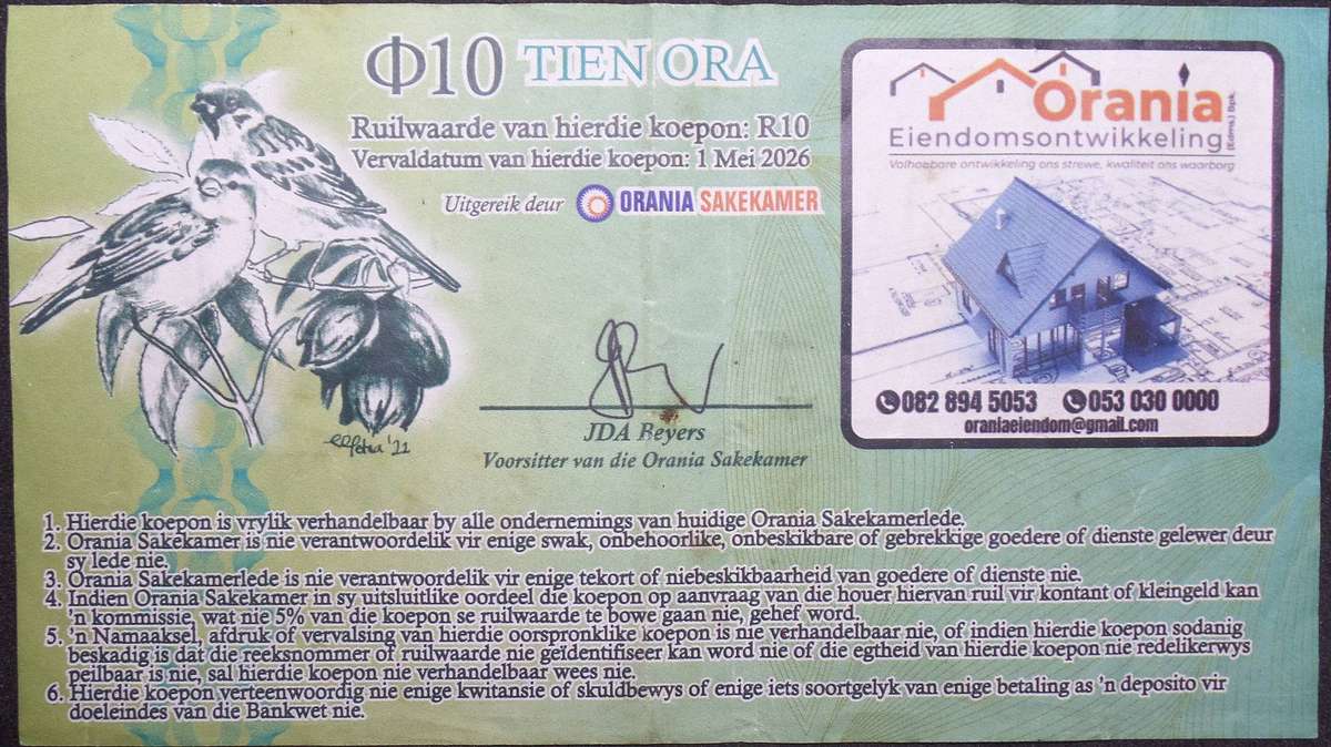 *R1 Auction* Orania 10 Ora 2021